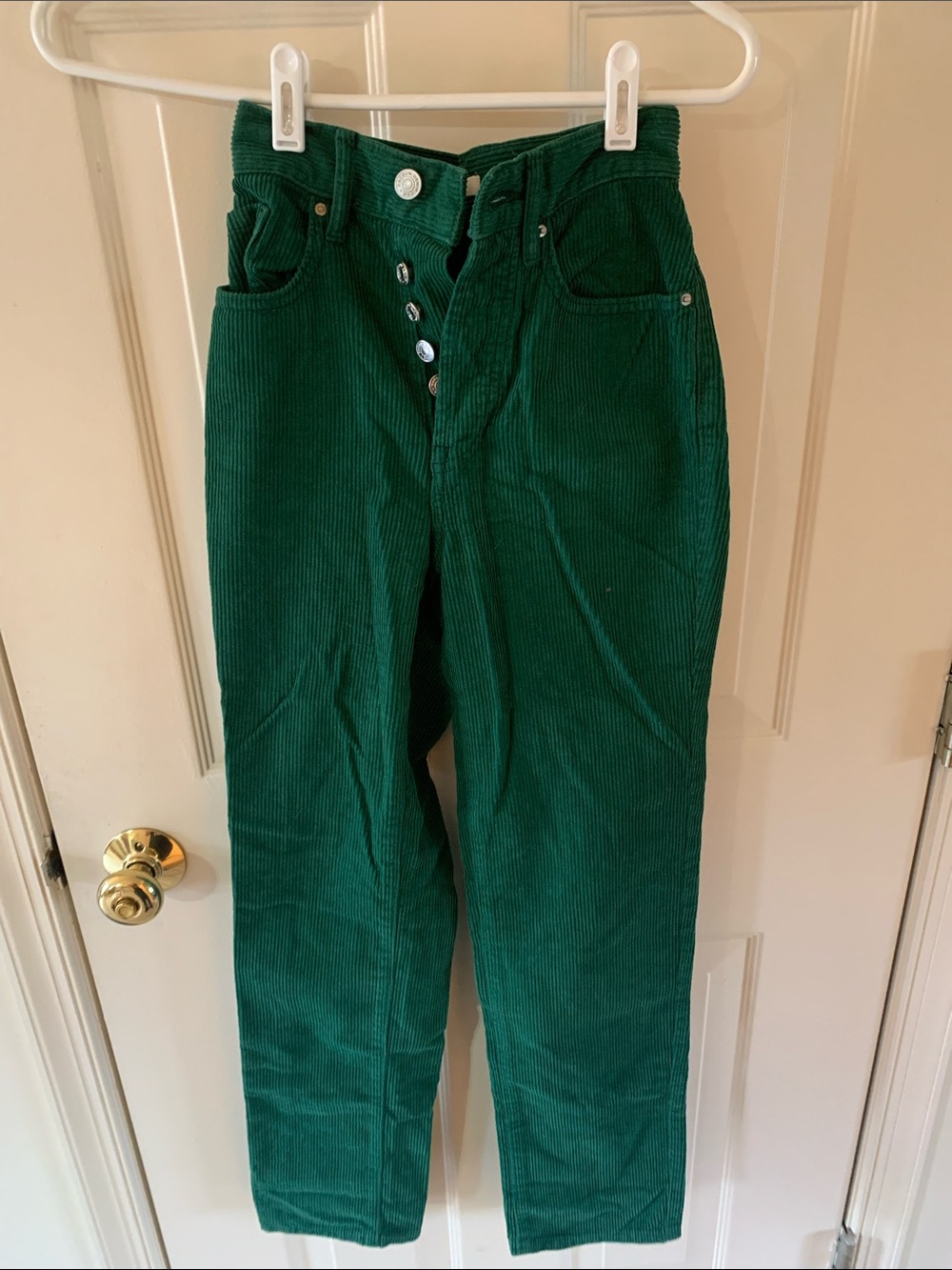 PacSun Forest Green Corduroy Straight-Leg Pants